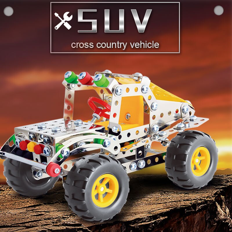 213pcs Steel Block Toys Kids Car Toys SUV Power Vehicles Baby Boys Super Car For Children Gift Toys (SUV) 1 213pcs Steel Block Toys Kids Car Toys SUV Power Vehicles Baby Boys Super Car For Children Gift Toys (SUV)