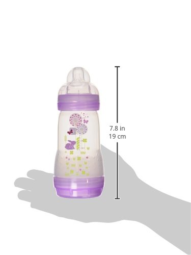 MAM Newborn Essentials "Feed & Soothe" Set (6-Piece), Easy Start Anti-Colic Baby Bottles, 0-2 Month Pacifier, Baby Shower Gifts for Baby Girl, Purple 11 MAM Newborn Essentials "Feed & Soothe" Set (6-Piece), Easy Start Anti-Colic Baby Bottles, 0-2 Month Pacifier, Baby Shower Gifts for Baby Girl, Purple