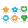 Baby Bandana Drool Bibs 6-Pack and Teething Toys 6-Pack Made with 100% Organic Cotton, Super Absorbent and Soft Unisex (Vuminbox) (6-Pack Unisex)