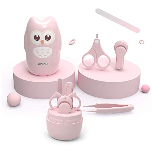 YIVEKO Baby Nail Kit, 4-in-1 Baby Nail Care Set with Cute Case, Baby Nail Clipper, Scissors, Nail File & Tweezers, Baby Manicure Kit and Pedicure kit for Newborn, Infant, Toddler, Kids-Owl Pink 7 YIVEKO Baby Nail Kit, 4-in-1 Baby Nail Care Set with Cute Case, Baby Nail Clipper, Scissors, Nail File & Tweezers, Baby Manicure Kit and Pedicure kit for Newborn, Infant, Toddler, Kids-Owl Pink