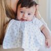 Burt's Bees Baby - Burp Cloths, 5-Pack Extra Absorbent 100% Organic Cotton Burp Cloths, Heather Grey Pattern