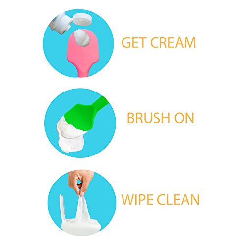 Baby Bum Brush, Original Diaper Rash Cream Applicator, Soft Flexible Silicone Brush, Unique Gift + Mini Diaper Rash Cream Applicator with Travel Case, (Gray + Gray) 2 Baby Bum Brush, Original Diaper Rash Cream Applicator, Soft Flexible Silicone Brush, Unique Gift + Mini Diaper Rash Cream Applicator with Travel Case, (Gray + Gray)