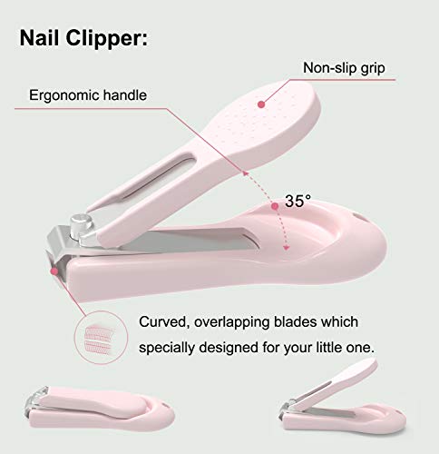 YIVEKO Baby Nail Kit, 4-in-1 Baby Nail Care Set with Cute Case, Baby Nail Clipper, Scissors, Nail File & Tweezers, Baby Manicure Kit and Pedicure kit for Newborn, Infant, Toddler, Kids-Owl Pink 3 YIVEKO Baby Nail Kit, 4-in-1 Baby Nail Care Set with Cute Case, Baby Nail Clipper, Scissors, Nail File & Tweezers, Baby Manicure Kit and Pedicure kit for Newborn, Infant, Toddler, Kids-Owl Pink