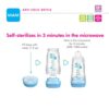 MAM Newborn Essentials "Feed & Soothe" Set (6-Piece), Easy Start Anti-Colic Baby Bottles, 0-2 Month Pacifier, Baby Shower Gifts for Baby Girl, Purple