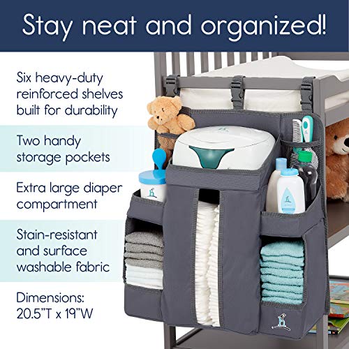 hiccapop Nursery Organizer and Baby Diaper Caddy | Hanging Diaper Organization Storage for Baby Essentials | Hang on Crib, Changing Table or Wall 5 hiccapop Nursery Organizer and Baby Diaper Caddy | Hanging Diaper Organization Storage for Baby Essentials | Hang on Crib, Changing Table or Wall