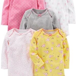 Simple Joys by Carter's Baby Girls' 5-Pack Long-Sleeve Bodysuit