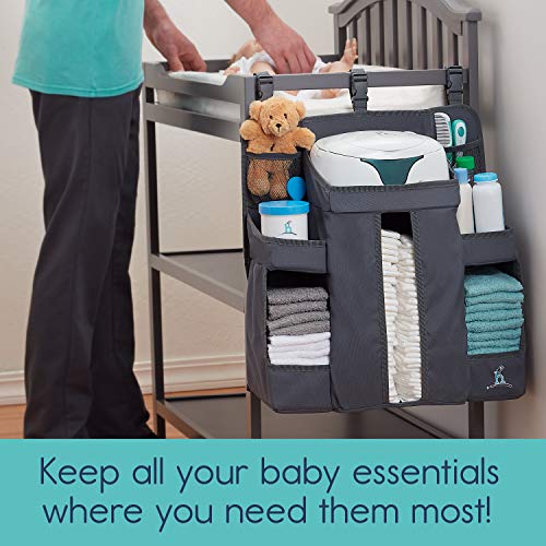 hiccapop Nursery Organizer and Baby Diaper Caddy | Hanging Diaper Organization Storage for Baby Essentials | Hang on Crib, Changing Table or Wall 2 hiccapop Nursery Organizer and Baby Diaper Caddy | Hanging Diaper Organization Storage for Baby Essentials | Hang on Crib, Changing Table or Wall