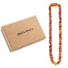 Amber Necklace Gift Set(Unisex)(Cognac)(13 Inches) - Handcrafted, Lab-Tested, Authentic Amber